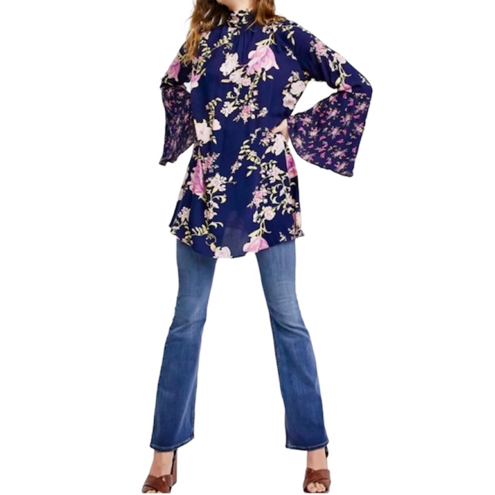 Free People Tate Floral Tunic Top